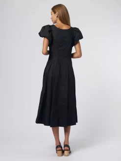 ULLA JOHNSON Malie Dress Noir -Orciani Store ulla johnson malie dress noir 4