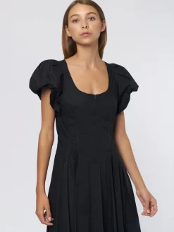 ULLA JOHNSON Malie Dress Noir -Orciani Store ulla johnson malie dress noir 5