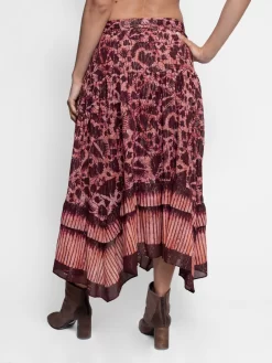 ULLA JOHNSON Merisa Skirt Bordeaux -Orciani Store ulla johnson merisa skirt bordeaux 2