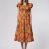 ULLA JOHNSON Nanette Dress Red Topaz