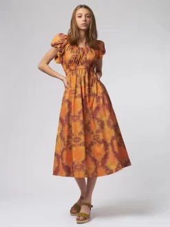 ULLA JOHNSON Nanette Dress Red Topaz -Orciani Store ulla johnson nanette dress red topaz 2