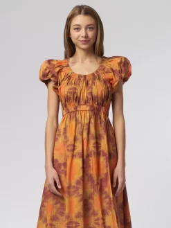 ULLA JOHNSON Nanette Dress Red Topaz -Orciani Store ulla johnson nanette dress red topaz 3