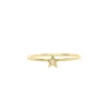 14K Gold Diamond Star Ring