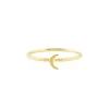 14k Gold Moon Ring