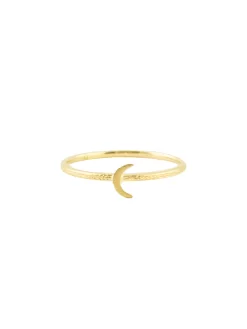 14k Gold Moon Ring