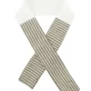 Colorblock Linen Stole Beige