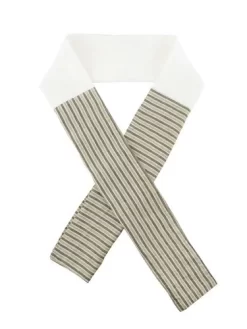 Colorblock Linen Stole Beige