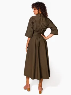 Aubri Dress Moss -Orciani Store xirena aubri dress moss 3