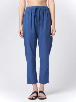 Draper Pant Blue Capri