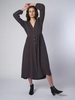 Gia Dress Charcoal -Orciani Store xirena gia dress charcoal 5