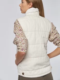 Hunter Puffer Vest Ivory Vine -Orciani Store xirena hunter puffer vest ivory vine 5