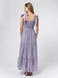 Lorraine Dress Blu Flora -Orciani Store xirena lorraine dress blu flora 3