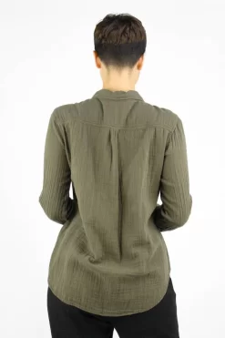 Scout Chelsea Gauze Shirt Terrain -Orciani Store xirena scout chelsea gauze shirt terrain 2